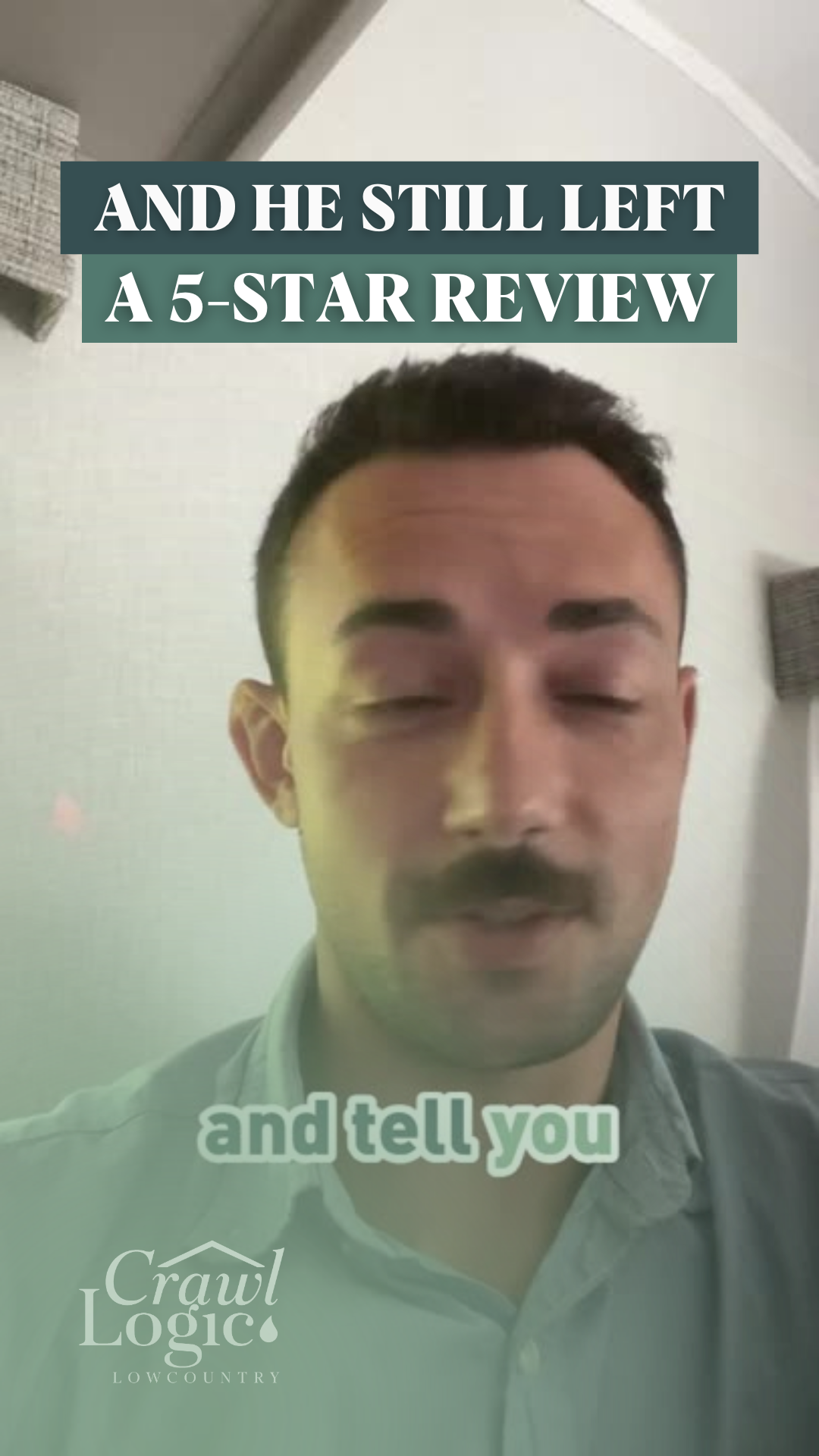 A man with a mustache says