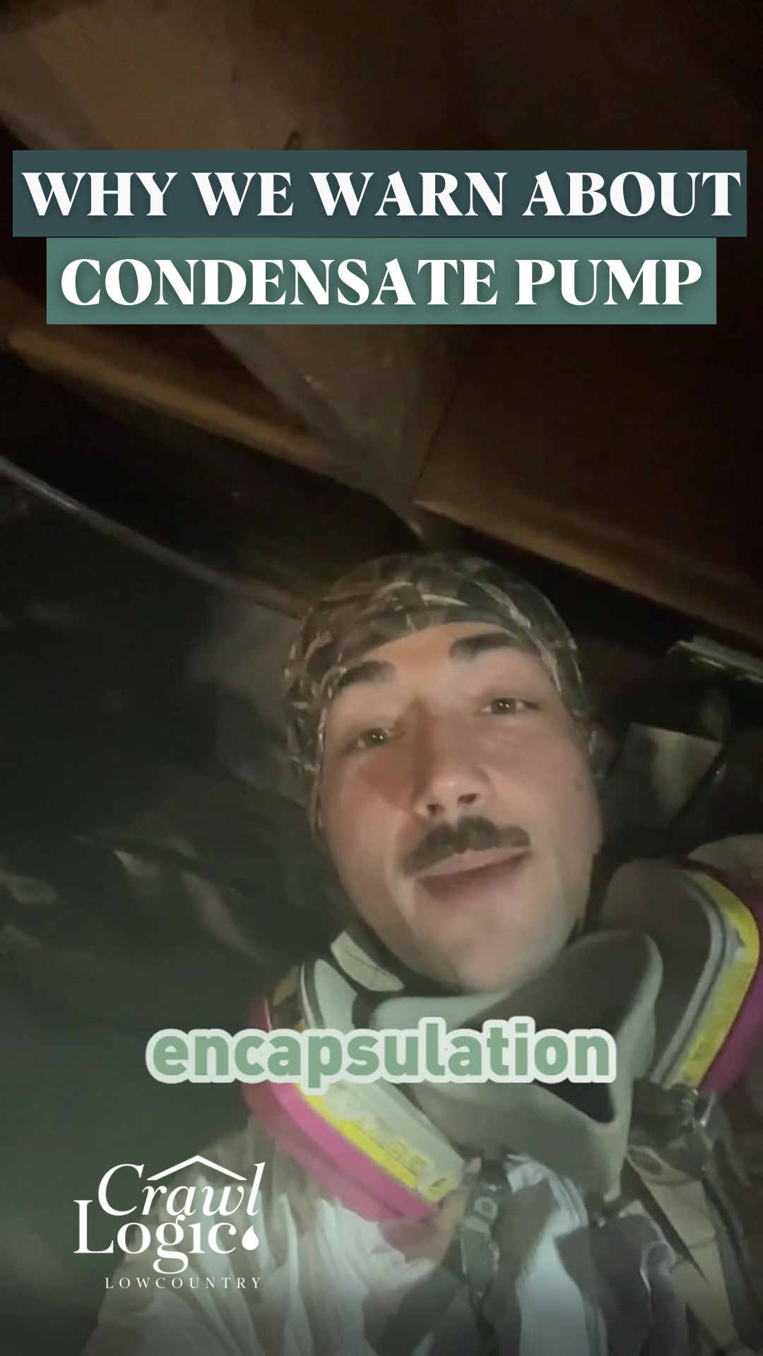 A man with a mustache is talking about condensate pump encapsulation