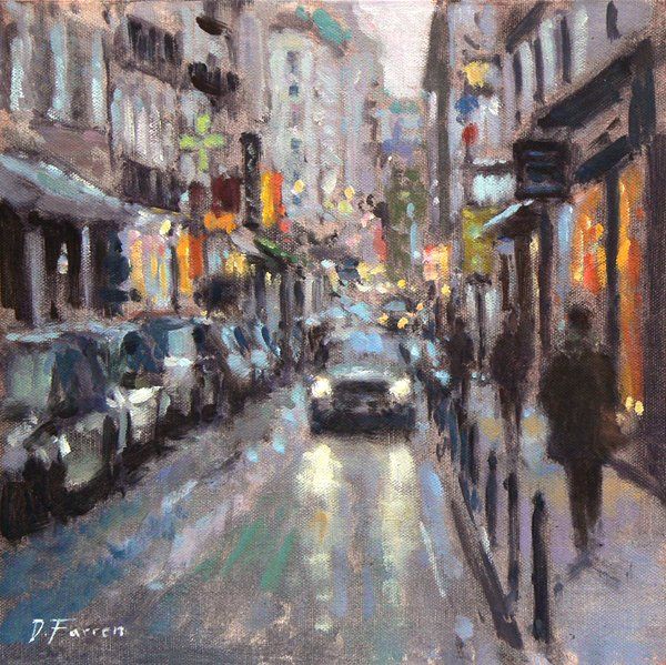 painting of Rue de Seine, Paris by David Farren artist