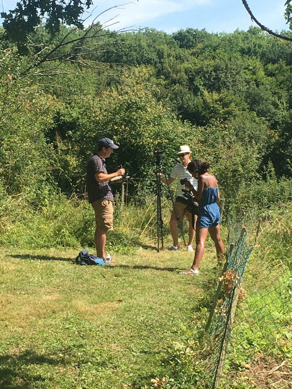 Image of David Farren filming with France Perigord