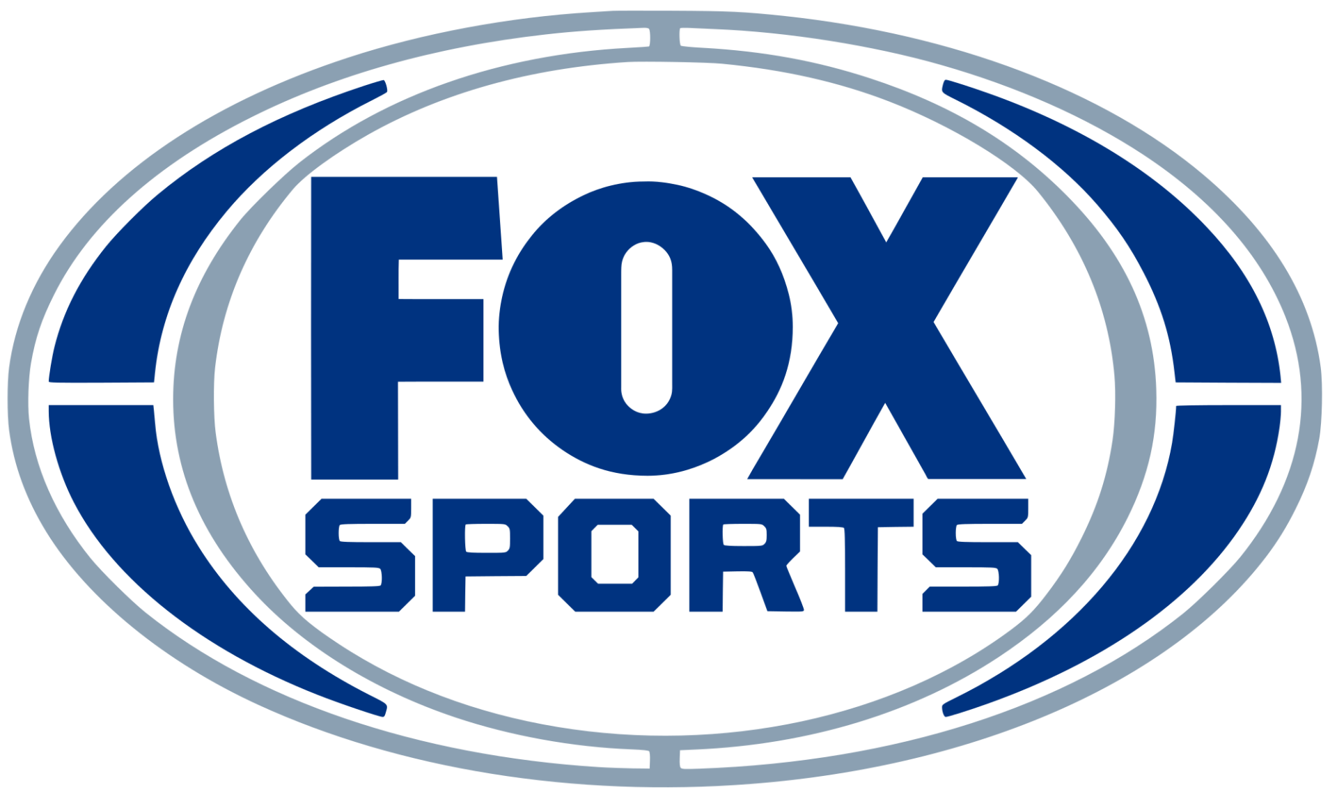 A blue and white logo for fox sports
