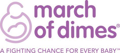 The march of dimes logo is a fighting chance for every baby.