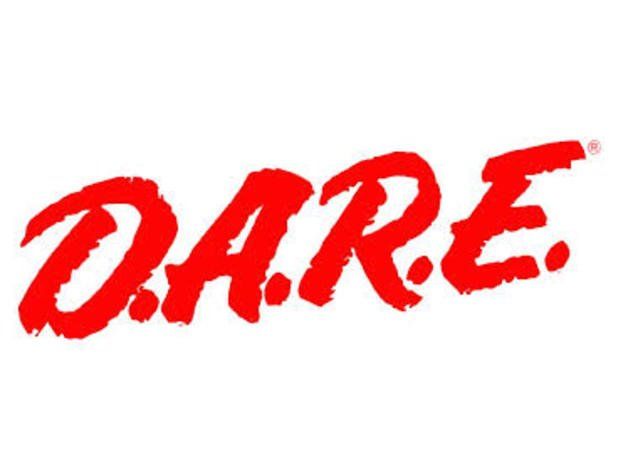 A red dare logo on a white background