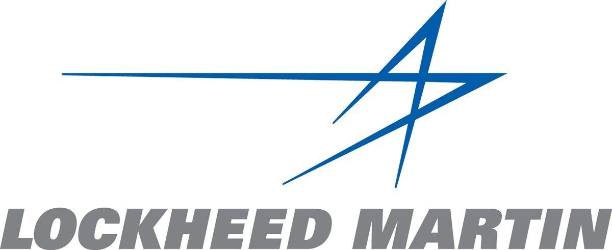 A logo for lockheed martin with a blue star