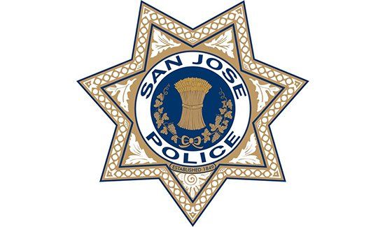 The logo for the san jose police department is a star shaped badge.