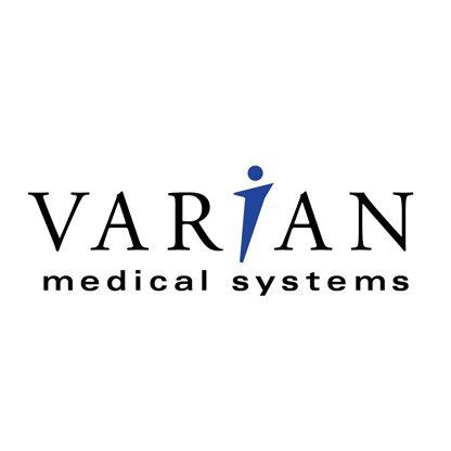 Varian medical systems logo on a white background
