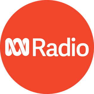 ABC Radio logo: white "ABC" symbol and "Radio" text on a red circle.