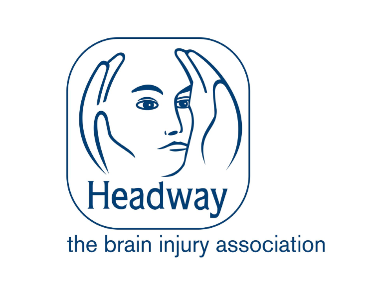 Headway logo with a face in hands and the text “the brain injury association”