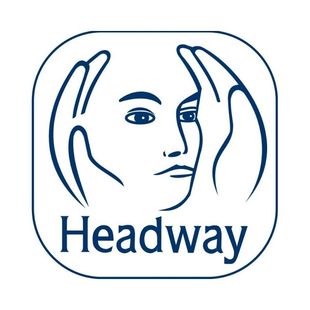 Headway logo: face framed by hands within a blue-lined square, with "Headway" below.