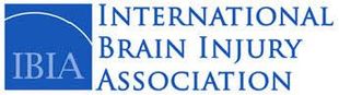 Logo of the International Brain Injury Association (IBIA) in blue and white.
