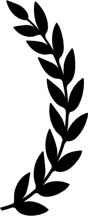 Black, curved sprig of leaves.