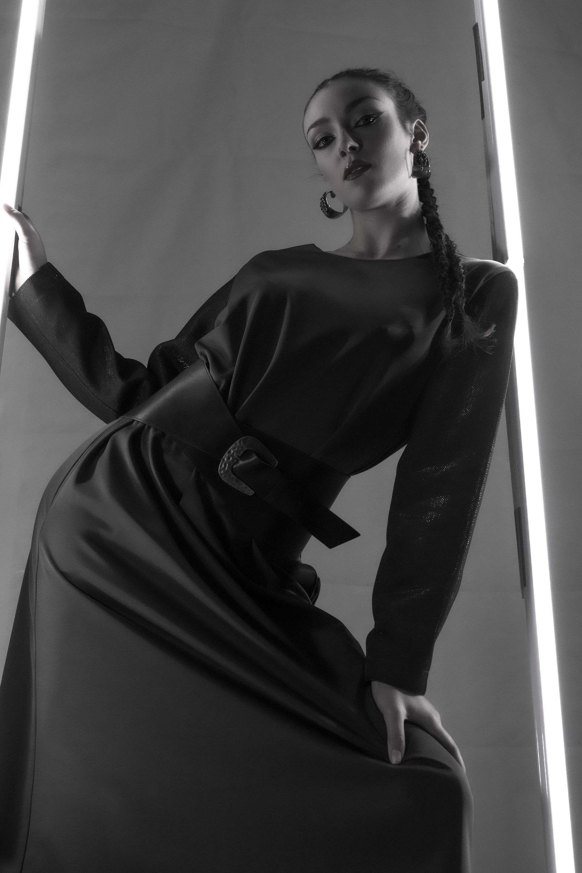 Portrait fashion beauty - narrativa visiva brand emergenti - Barbara Bertini Photography - toscana - milano - fotografa - pelletteria - borse - accessori-upcycling-moda sostenibile