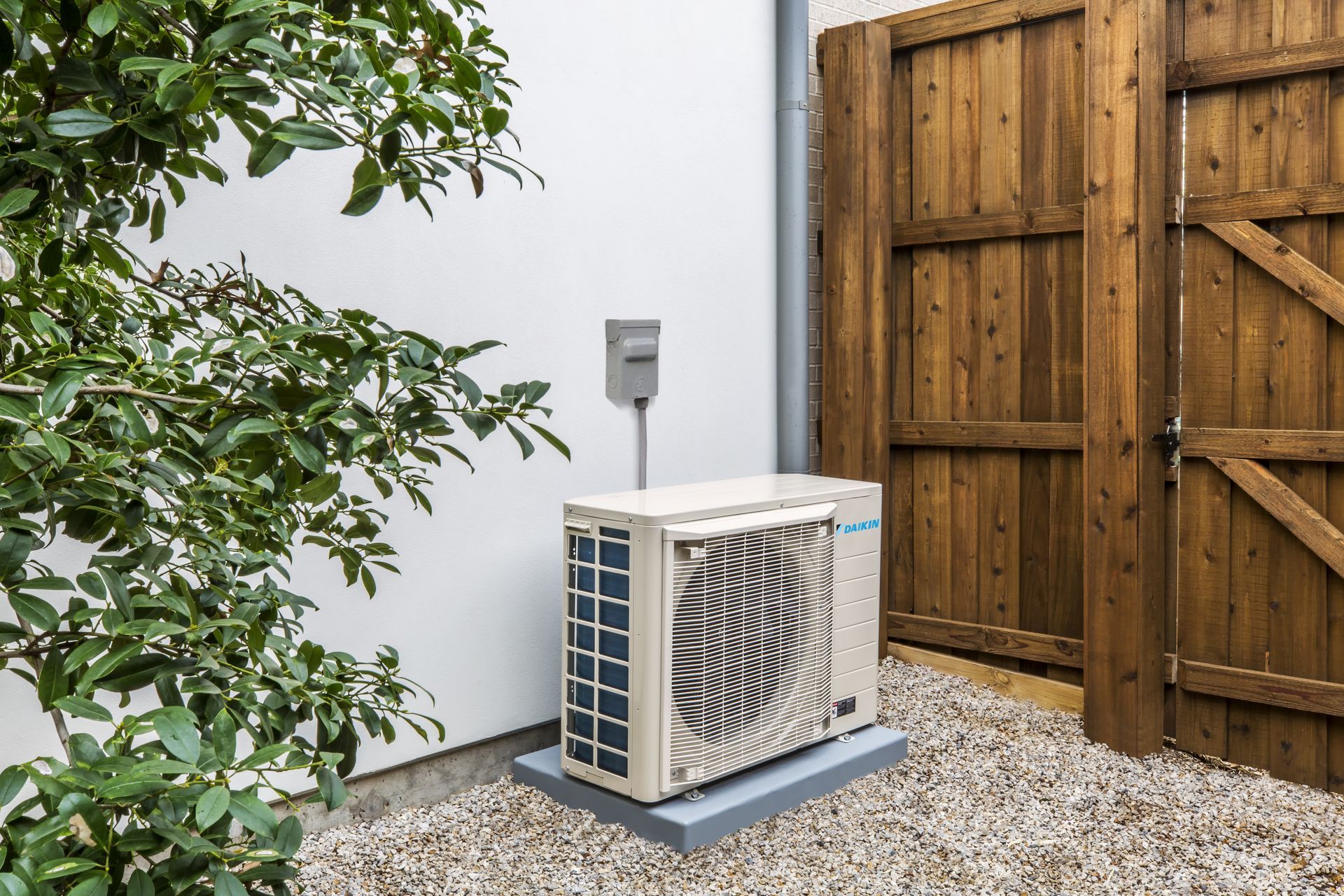 Daikin Fit Heat Pump installed in an Indianapolis home, showcasing its compact size and energy-effic