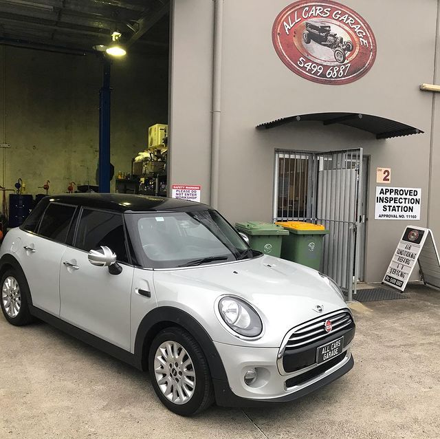 Stylish Mini Cooper In For Repairs — Automotive Mechanical Repairs in Caloundra West, QLD