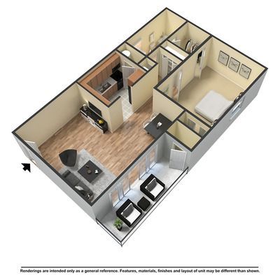 one bedroom floor plan