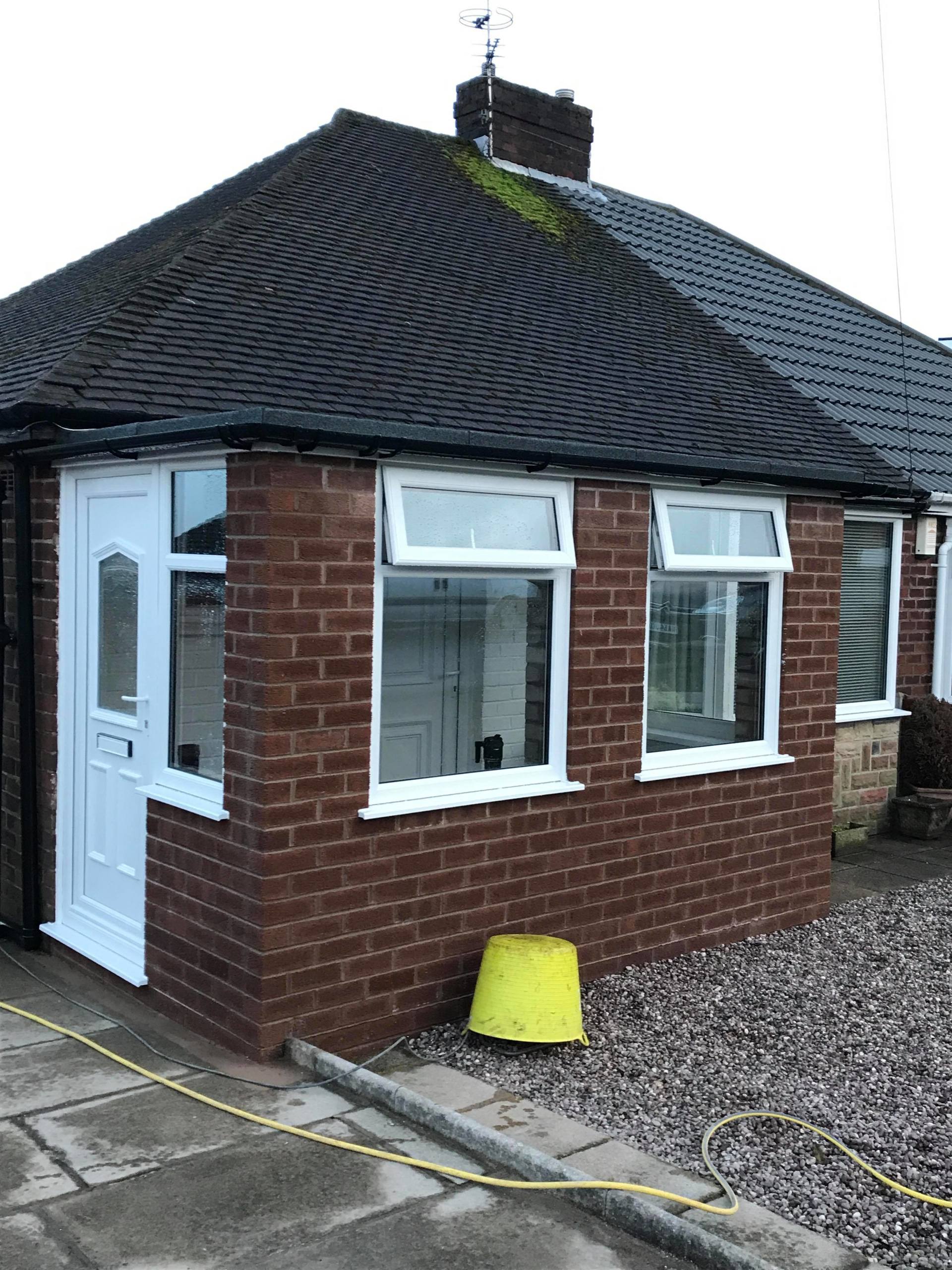 new roof installed on a small conservatory
