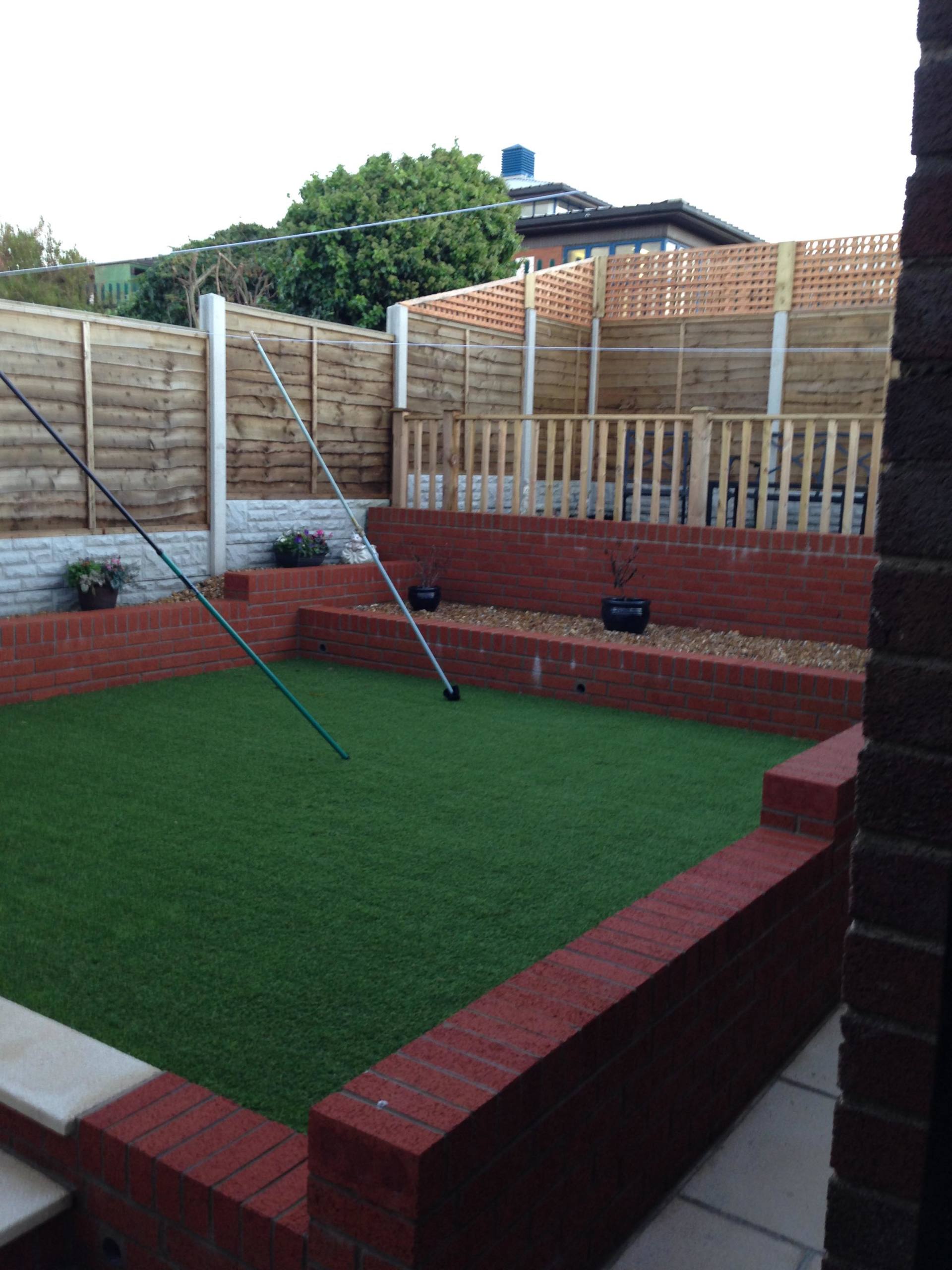 lawn protected by new fencing installation