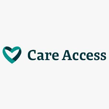 The logo for care access has a heart on it.