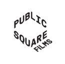 A black and white logo for public square films.