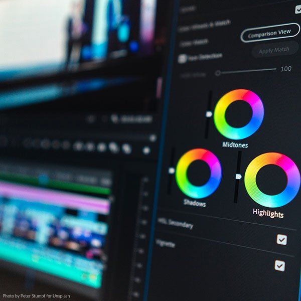 Remote post-production A computer screen with a comparison view button on it