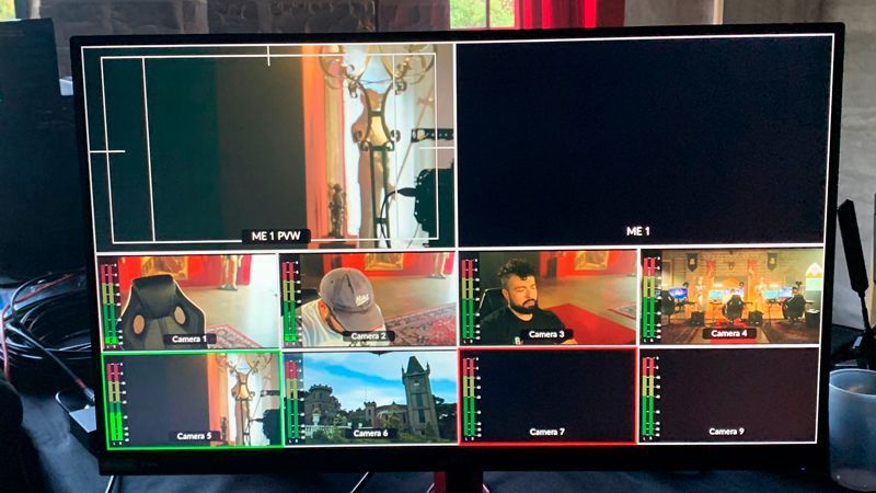 A computer monitor with a bunch of pictures on it