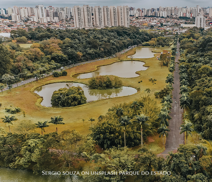 An aerial view of the Parque do Estado