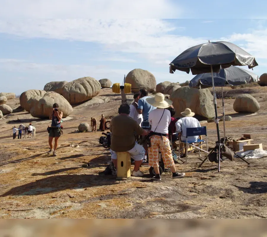 Gravações de Cangaço Novo em Cabaceiras, Paraíba. Foto: Divulgação