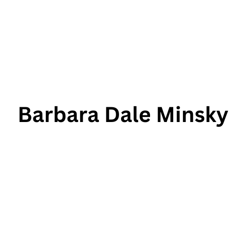 Barbara Dale Minsky, text in black.
