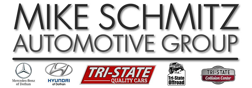 Mike Schmitz Automotive Group logo featuring car brand logos.