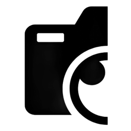 Hand-drawn camera with a heart on its side.