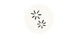 Two small bursts of radiating lines inside a pale, off-white circle.