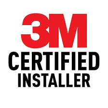 A 3m certified installer logo on a white background