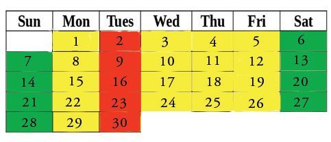 September calendar for the Great Vermont Corn Maze