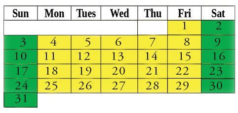 August Calendar for the Great Vermont Corn Maze