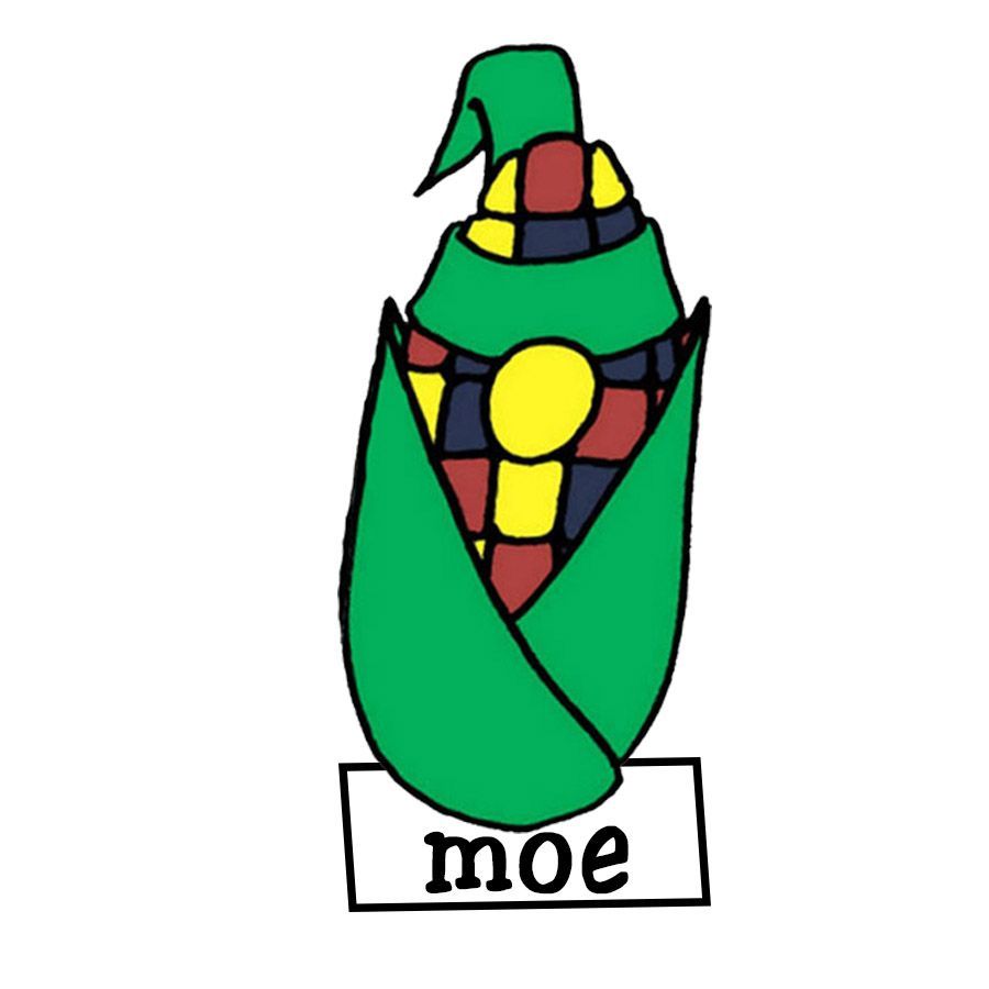 Enamel pin of Miney from the Great Vermont Corn Maze