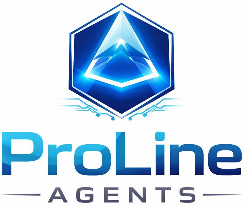 Logo for Proline Ops: Shield shape with target reticle and text 