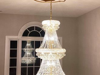 chandelier installation