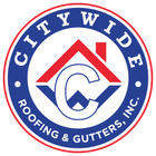 Logo for Citywide Roofing & Gutters, Inc. featuring a red house roof icon over a blue chevron and the letter C.