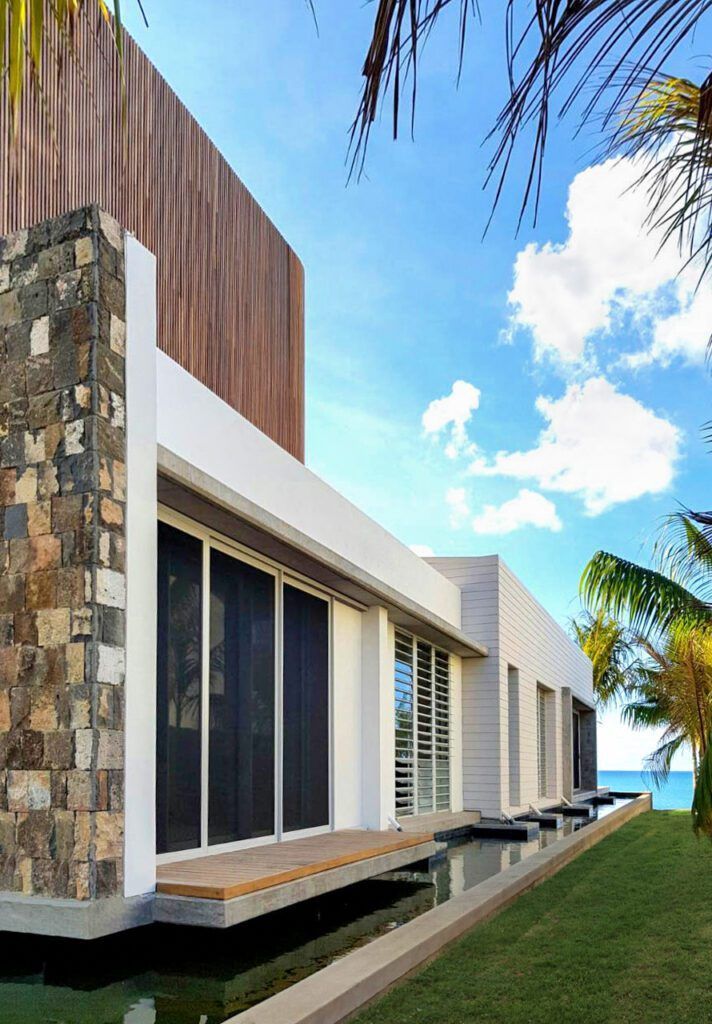 Gray Door with Stainless Steel Handle — G & A Glass & Aluminium in Cluden, QLD