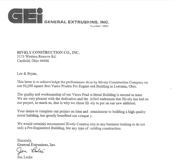 GEI General Extrustions Inc