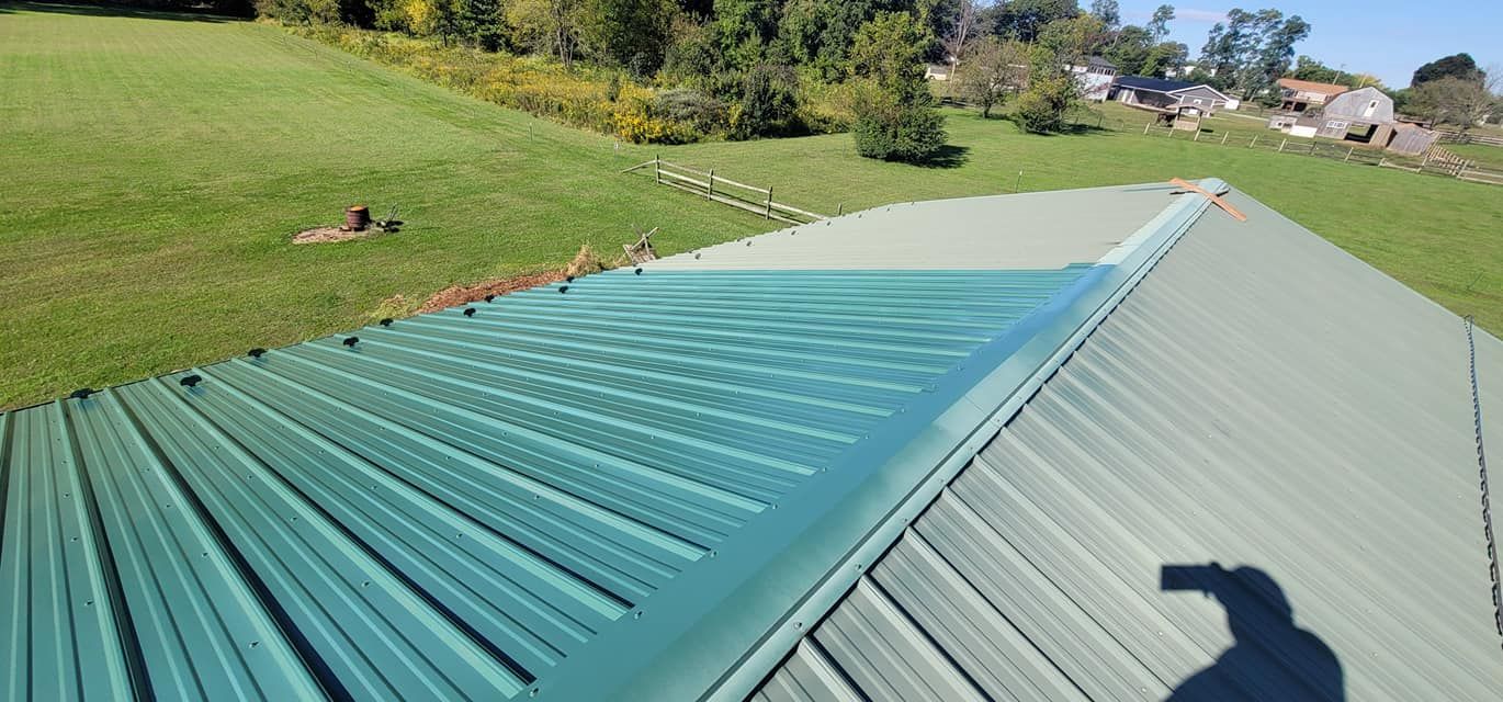 Half Painted Metal Roof — West Grove, PA — CRV Painting