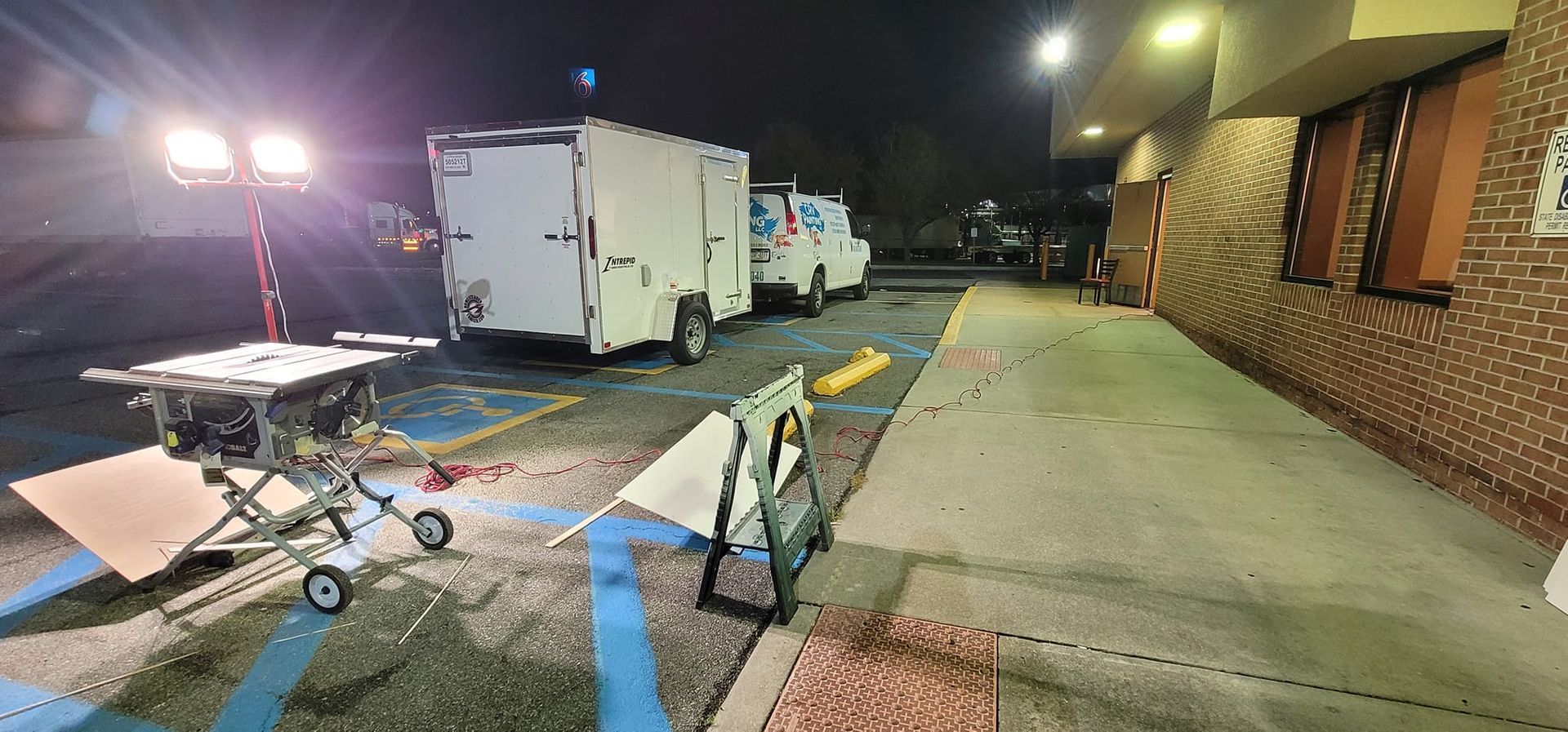 Shop Parking Area — West Grove, PA — CRV Painting