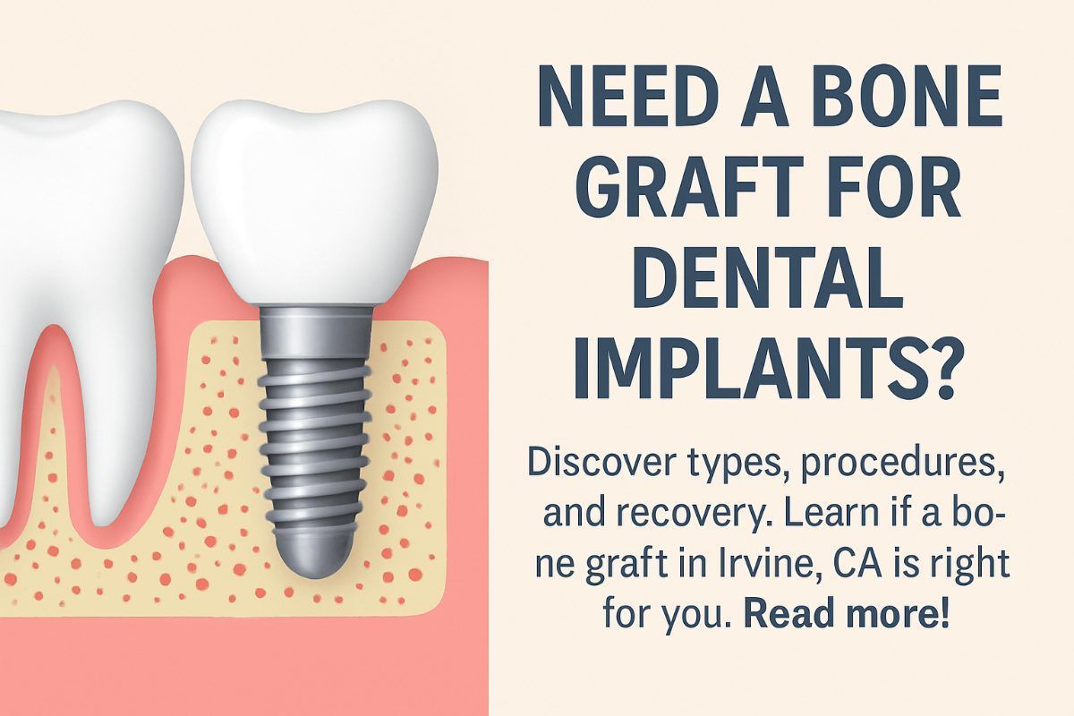 A before and after photo demonstrating bone loss in the jaw and the subsequent bone restoration from