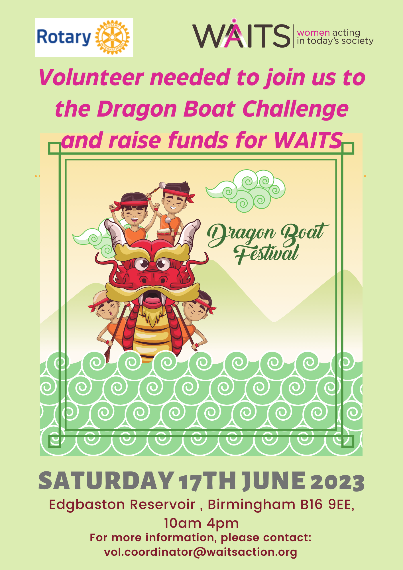 Dragon Boat event flyer