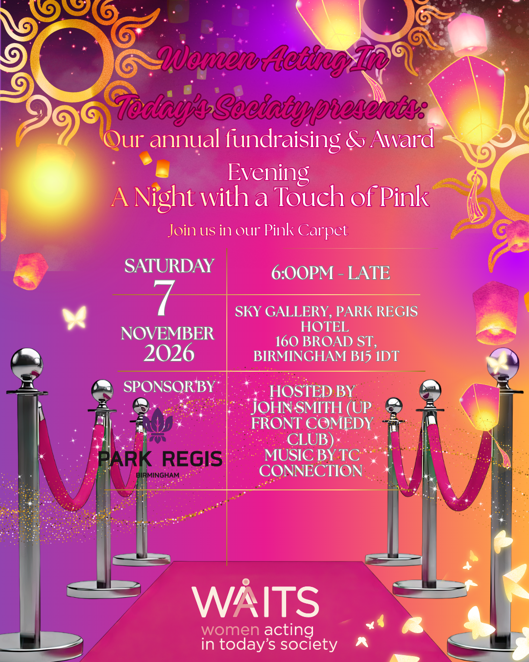 Pink Ball WAITS 2026 flyer
