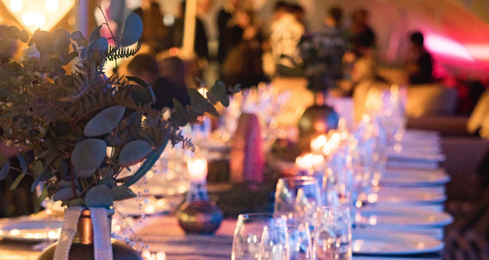 dressed gala event table