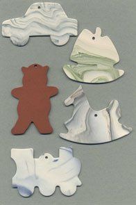 Nursery ceramic wind chime mobile - mixed toys - car, boat, teddy bear, rocking horse, train