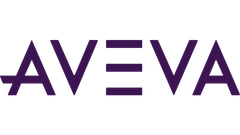 AVEVA logo in purple text: "AVE" with three horizontal lines, then "VA".