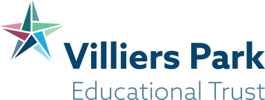 Villiers Park Educational Trust logo: multi-colored star above 