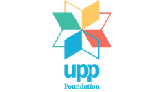 Logo for the UPP Foundation featuring a multi-colored starburst shape and the words "upp Foundation."